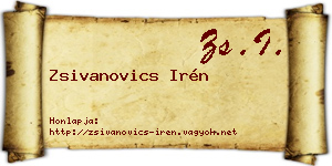 Zsivanovics Irén névjegykártya